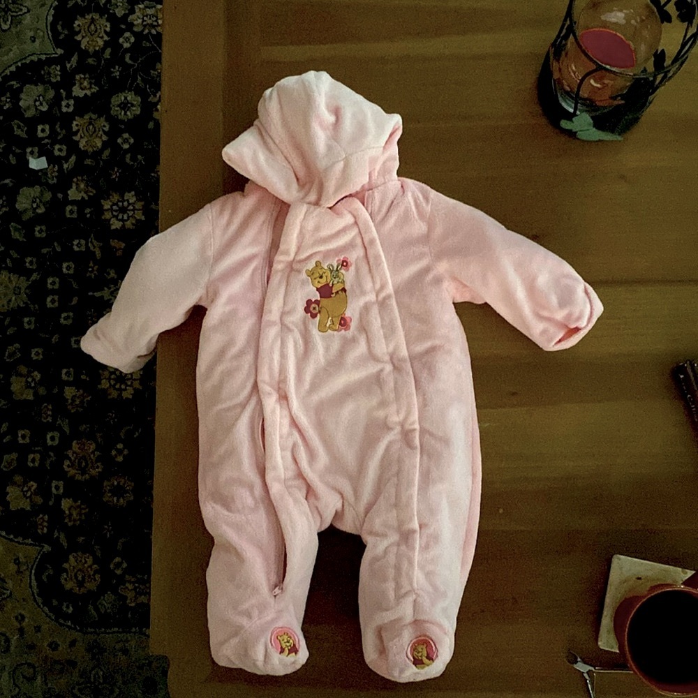 Disney Winnie The Pooh Newborn 3/6 months Quilted Snowsuit. - Picture 3 of 6